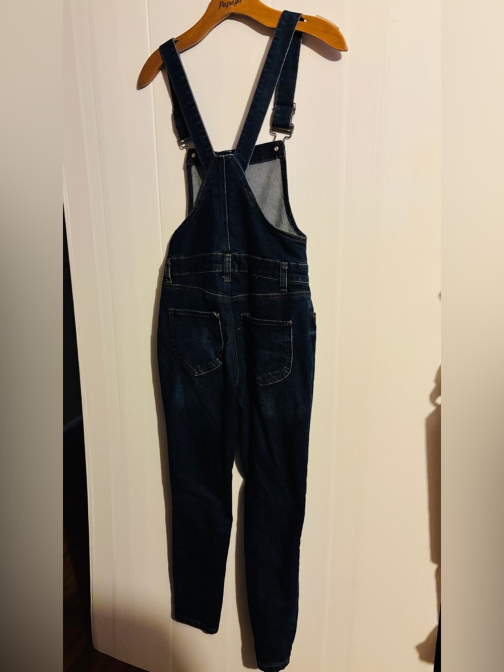 No Boundaries Dark Blue Denim Overalls size small - Picture 3 of 4